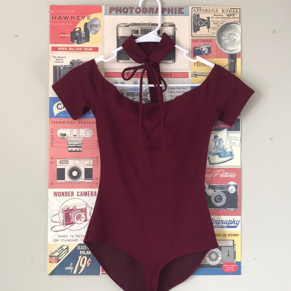 Maroon bodysuit